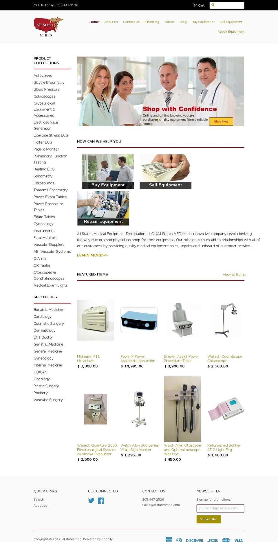 allstatesmed.com shopify website screenshot