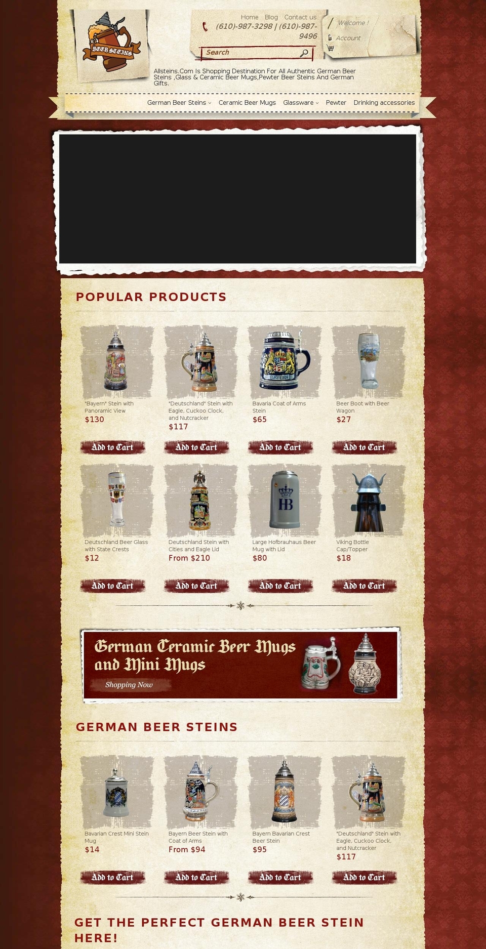 allsteins.com — Shopify storefront screenshot