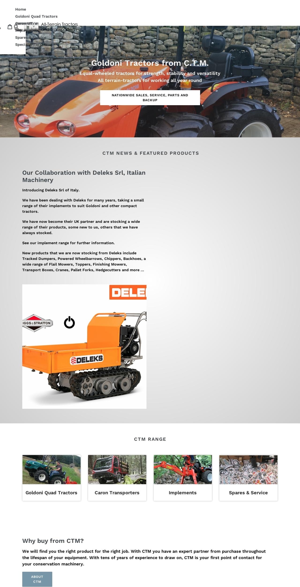 allterraintractors.com — Shopify storefront screenshot