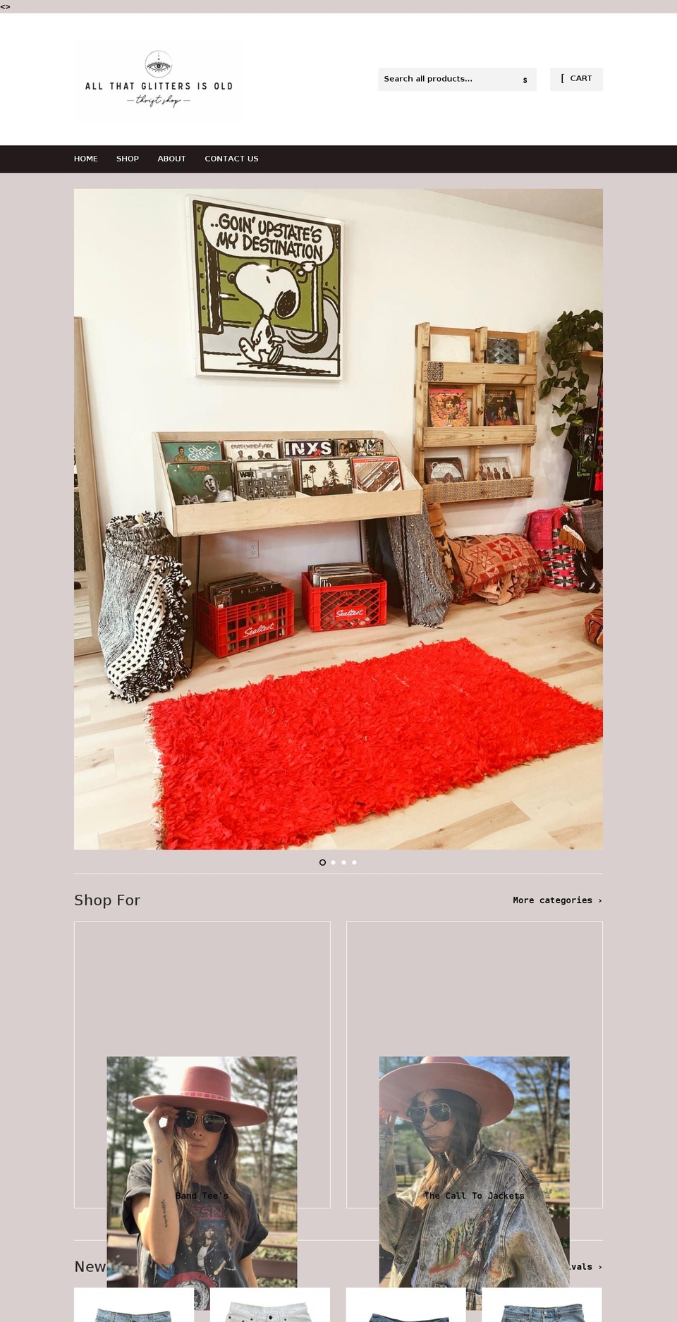 allthatglittersisold.com shopify website screenshot