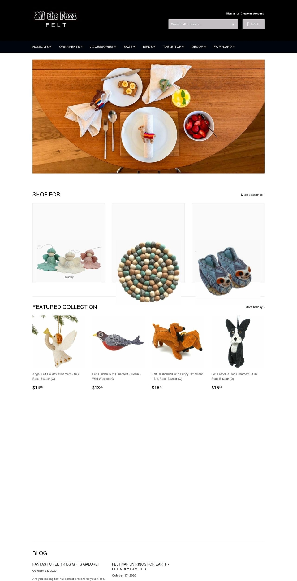 allthefuzz.com shopify website screenshot