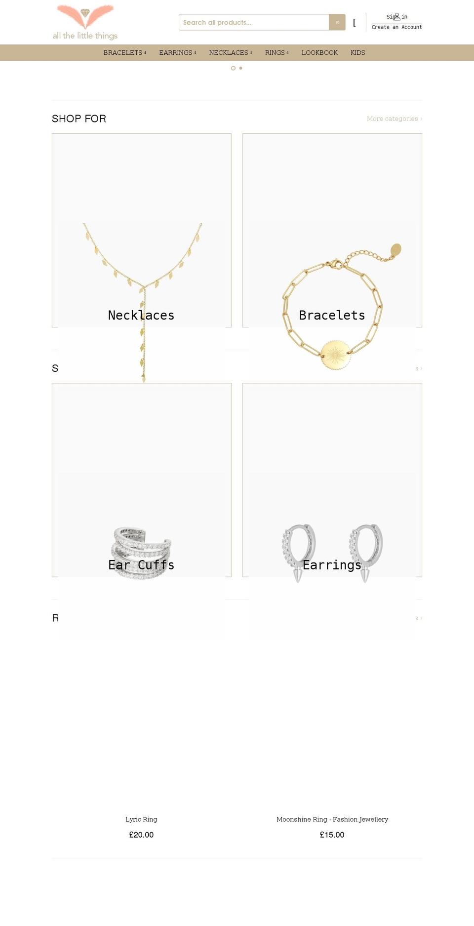 allthelittle.com shopify website screenshot