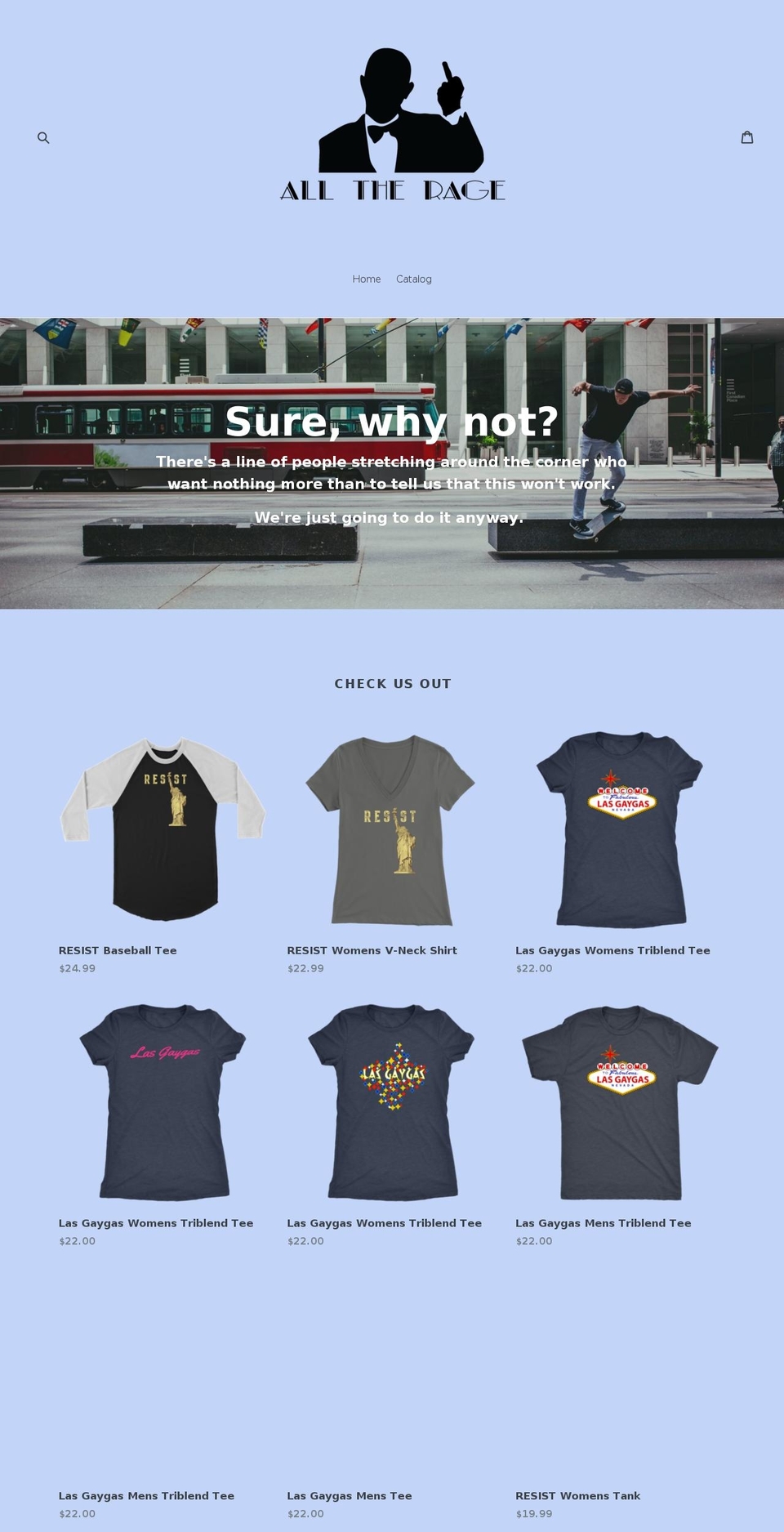 alltherageapparel.com shopify website screenshot