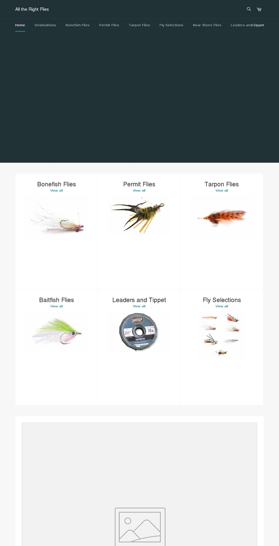 alltherightflies.com shopify website screenshot