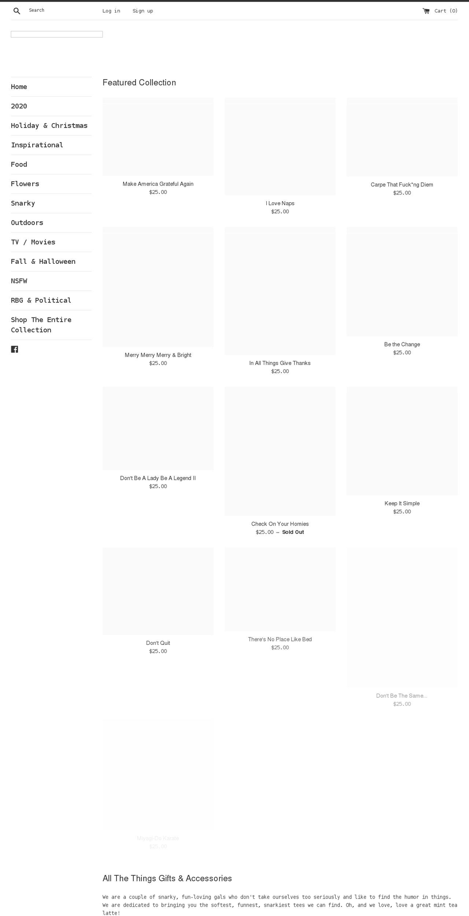 allthethingsgifts.com shopify website screenshot