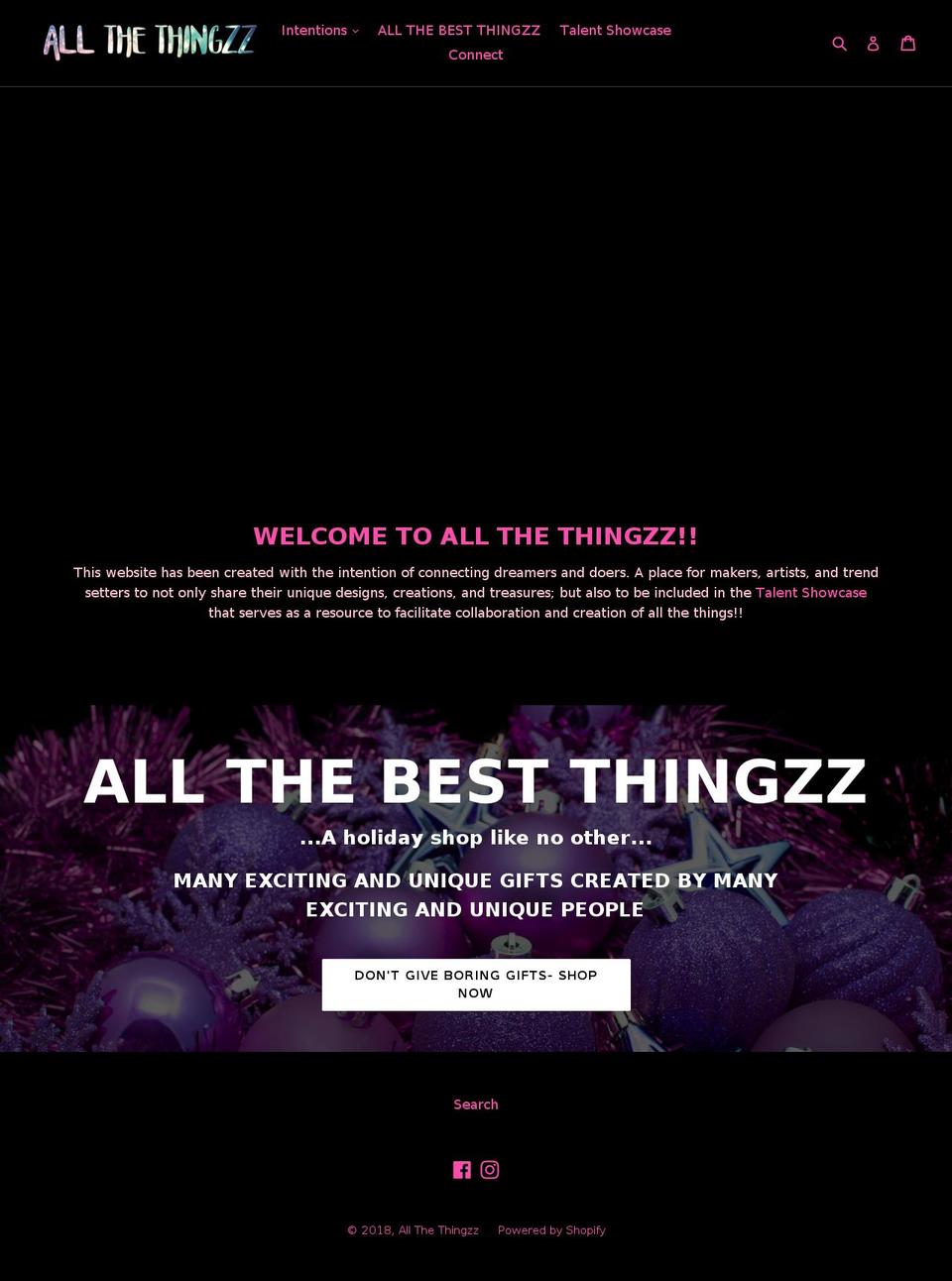 allthethingzz.com — Shopify storefront screenshot