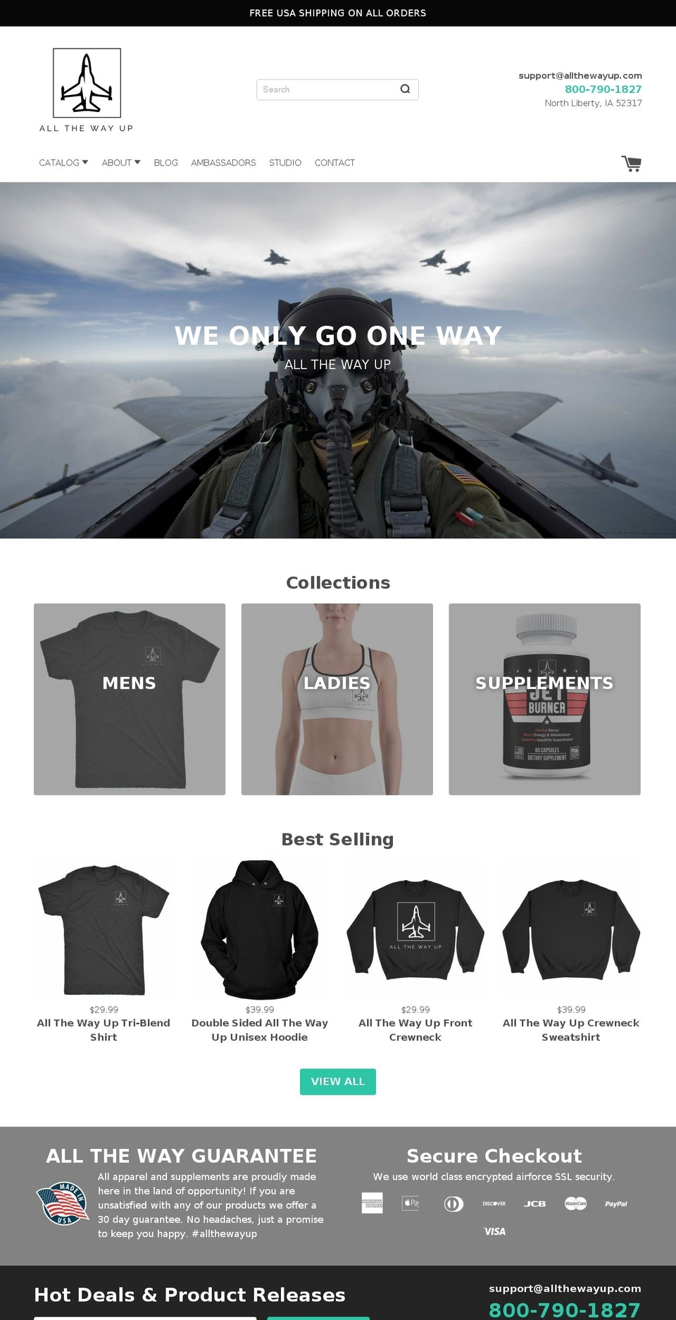 allthewayup.com shopify website screenshot