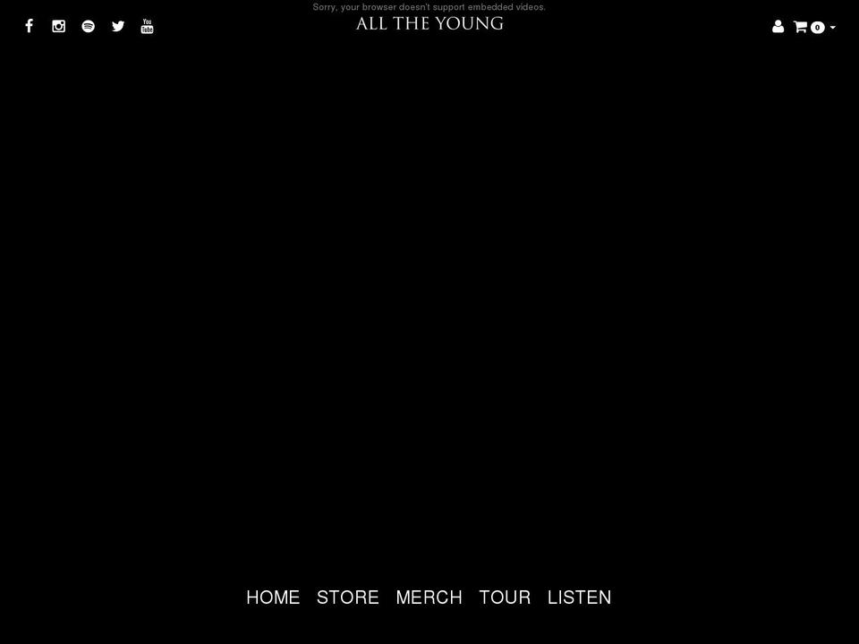 alltheyoung.uk shopify website screenshot