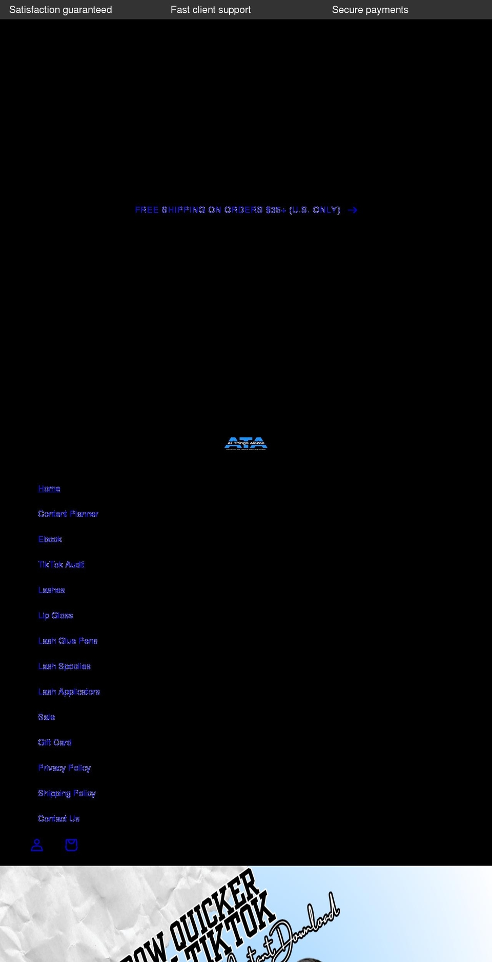 allthingsalazae.com shopify website screenshot