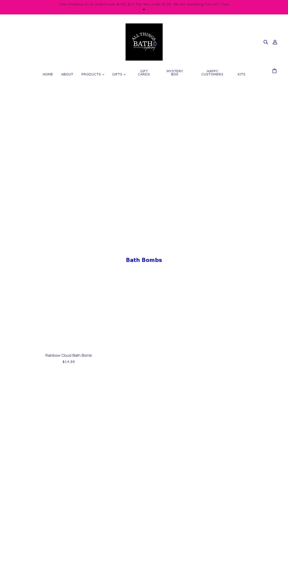allthingsbath.com.au shopify website screenshot