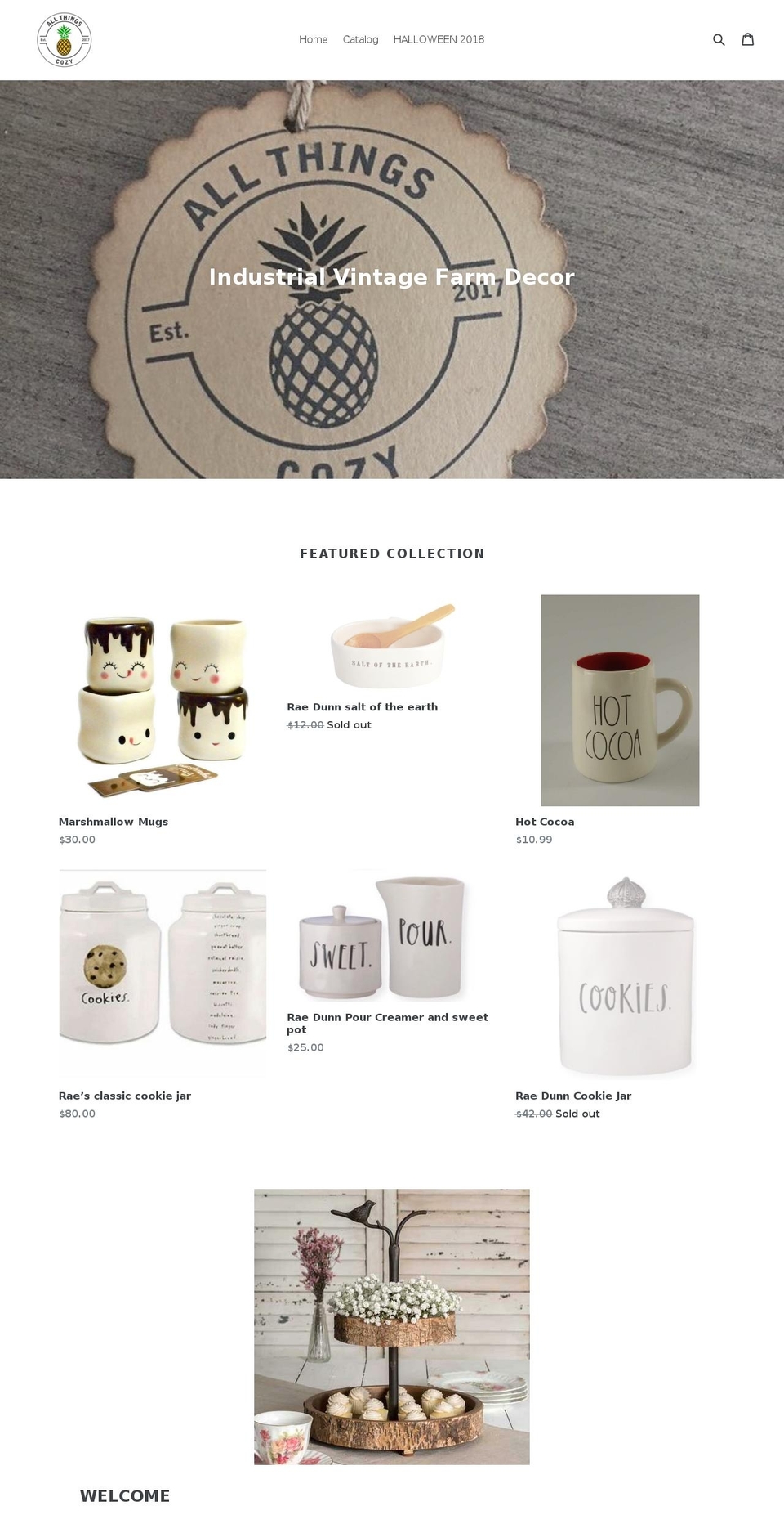 allthingscozzy.com — Shopify storefront screenshot