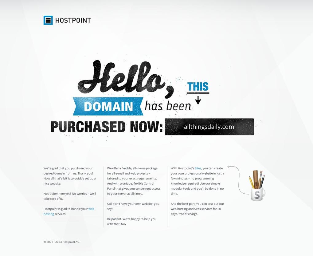 allthingsdaily.com shopify website screenshot