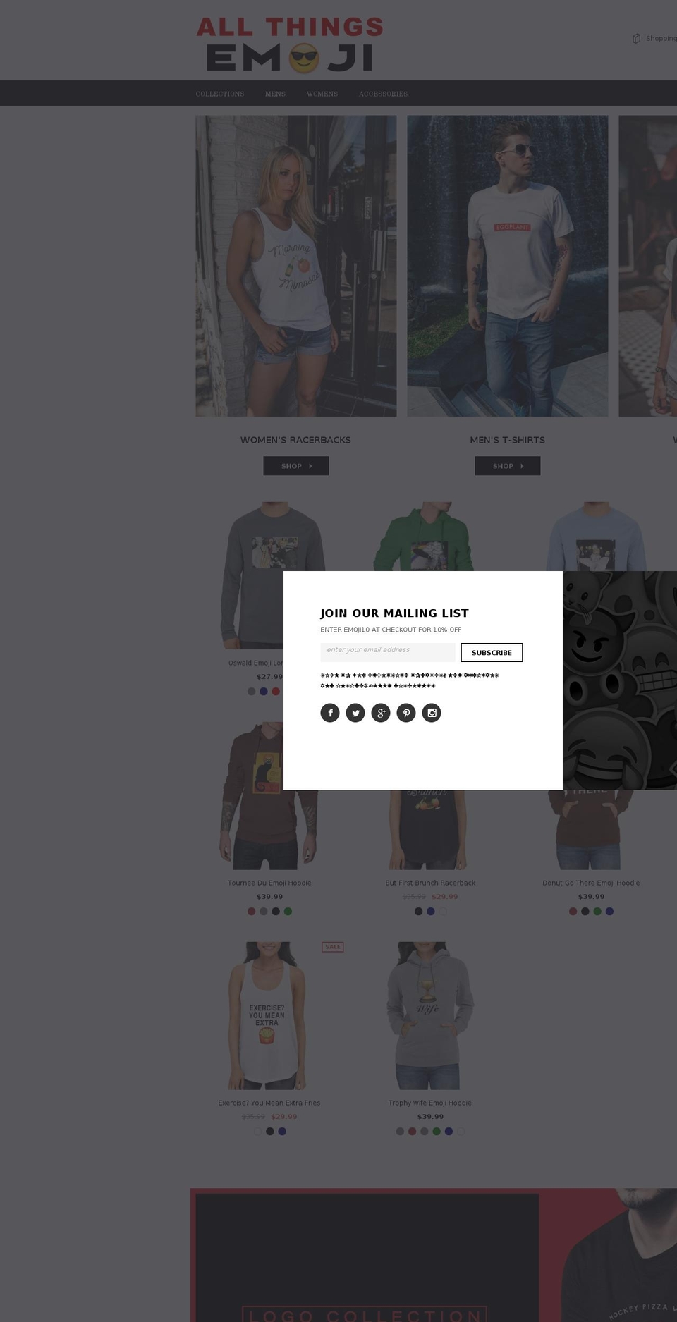 allthingsemoji.com shopify website screenshot