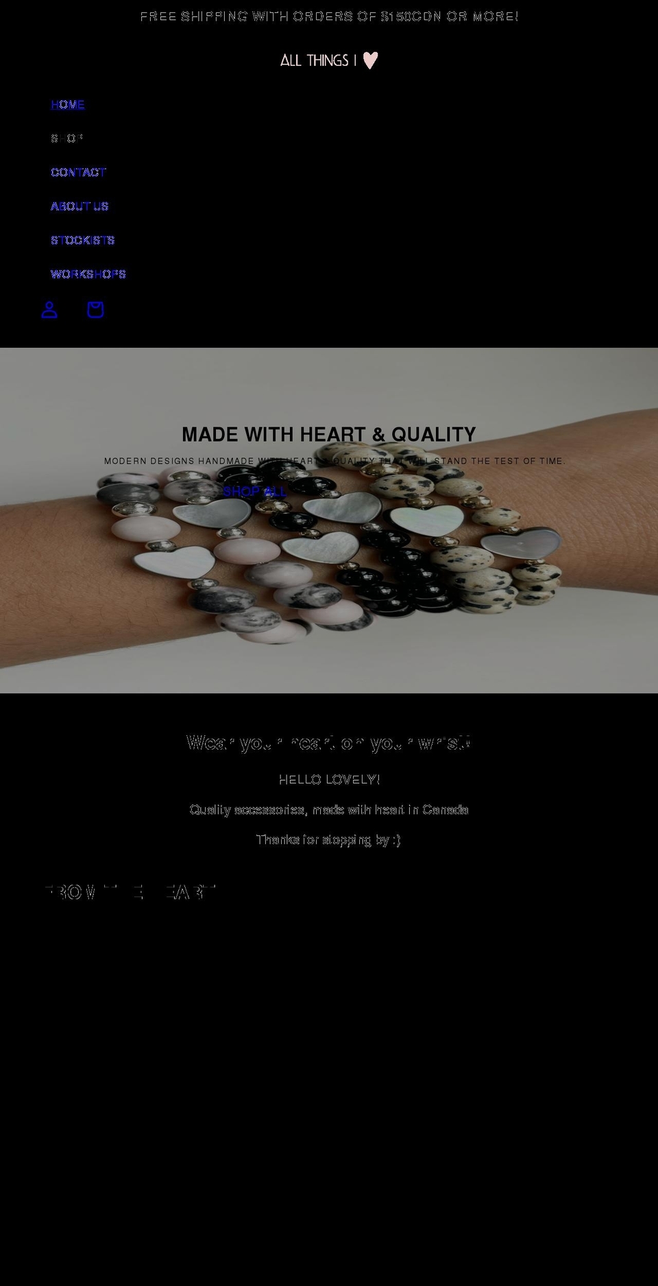 allthingsiheart.com shopify website screenshot