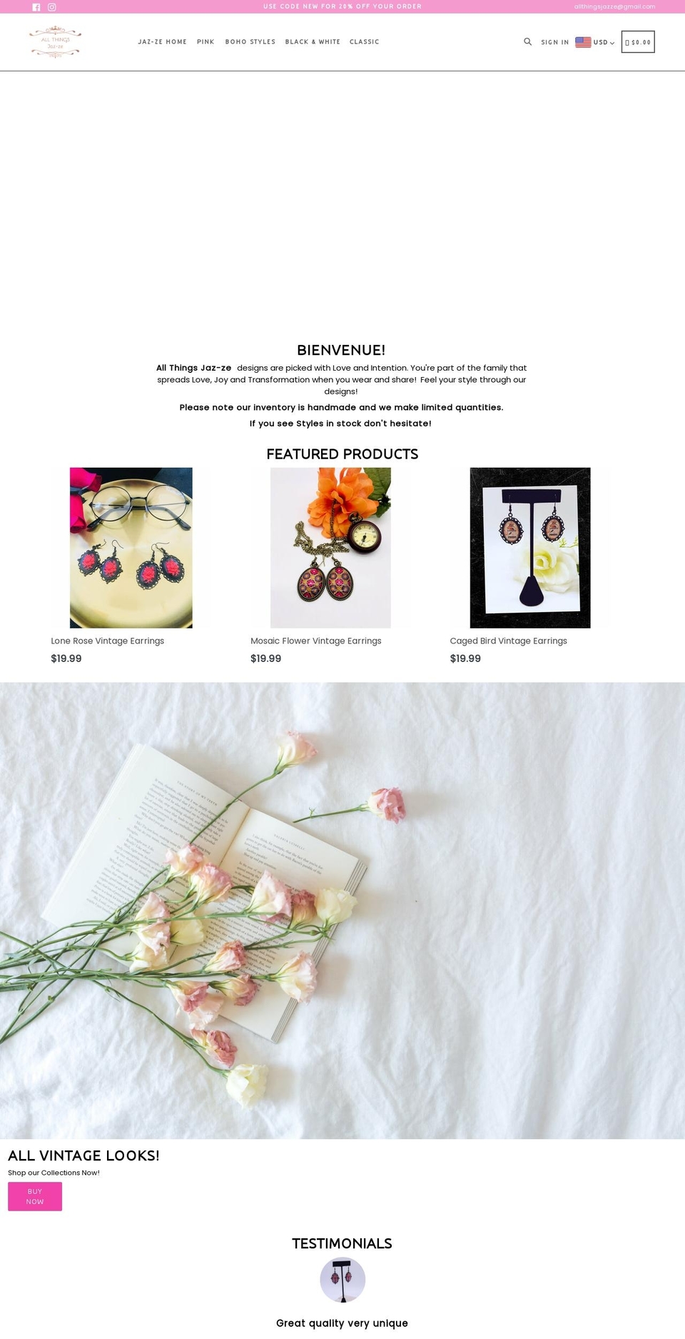 allthingsjazze.com shopify website screenshot