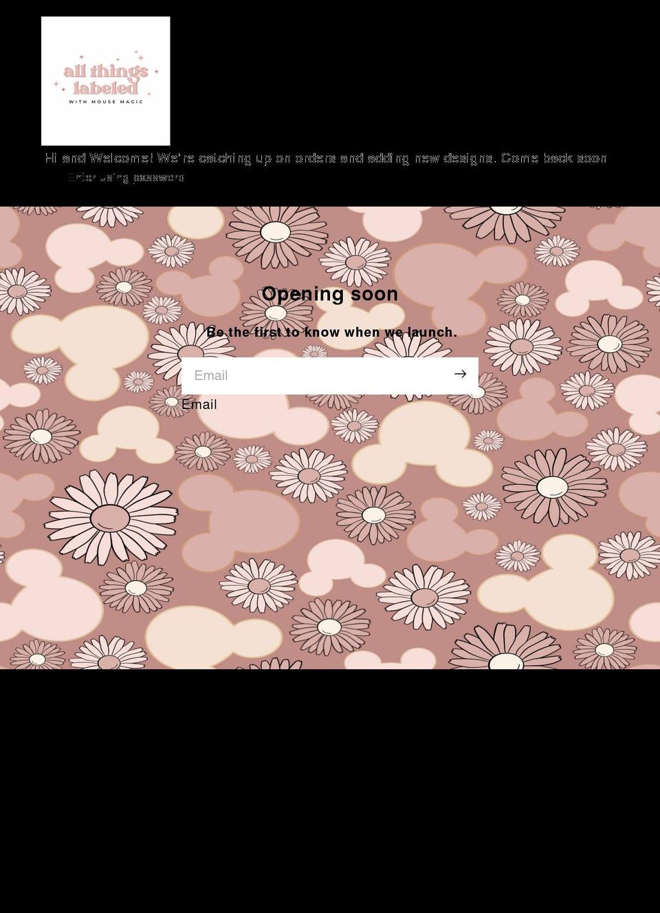 allthingslabeled.com shopify website screenshot