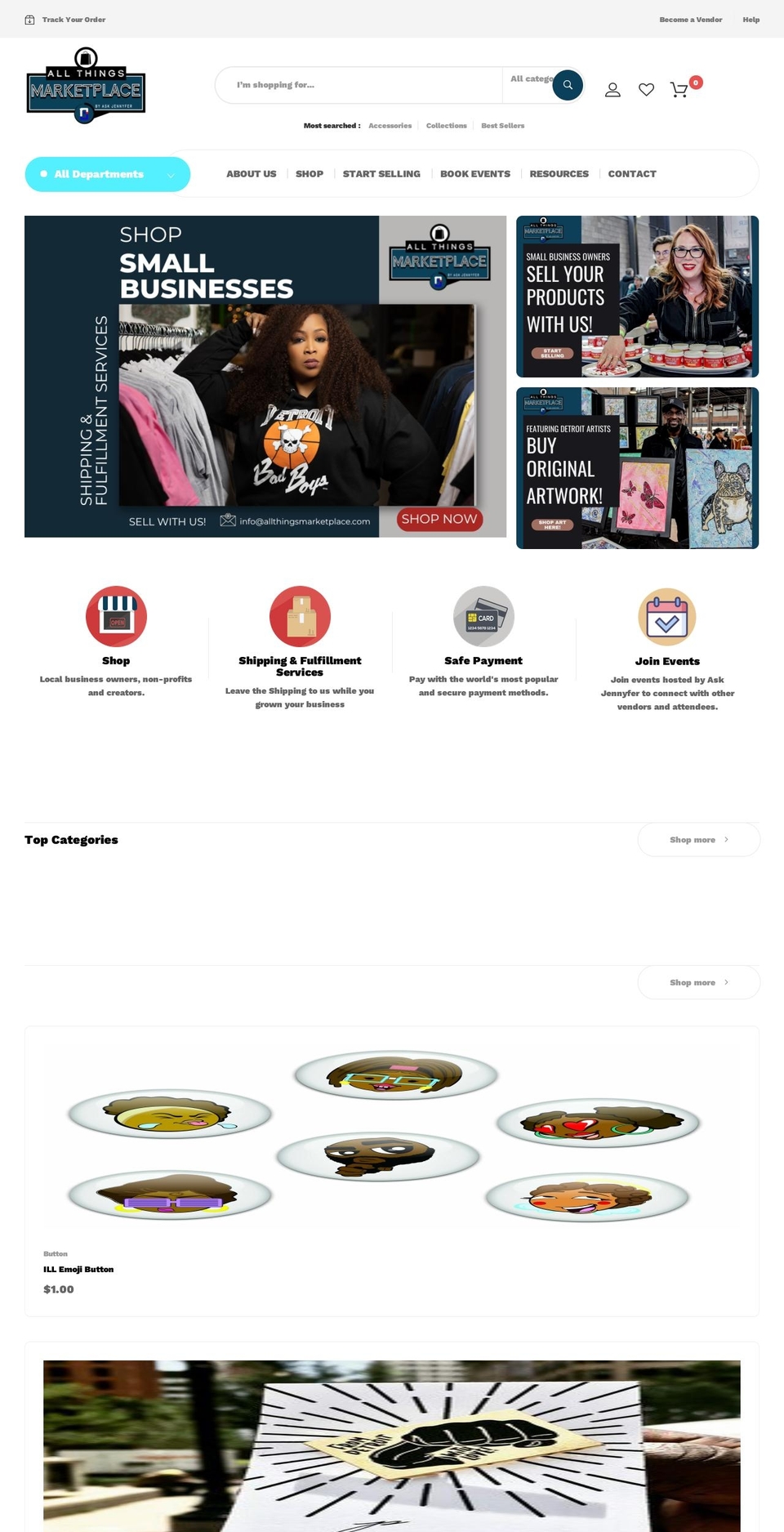 allthingsmarketplace.com shopify website screenshot
