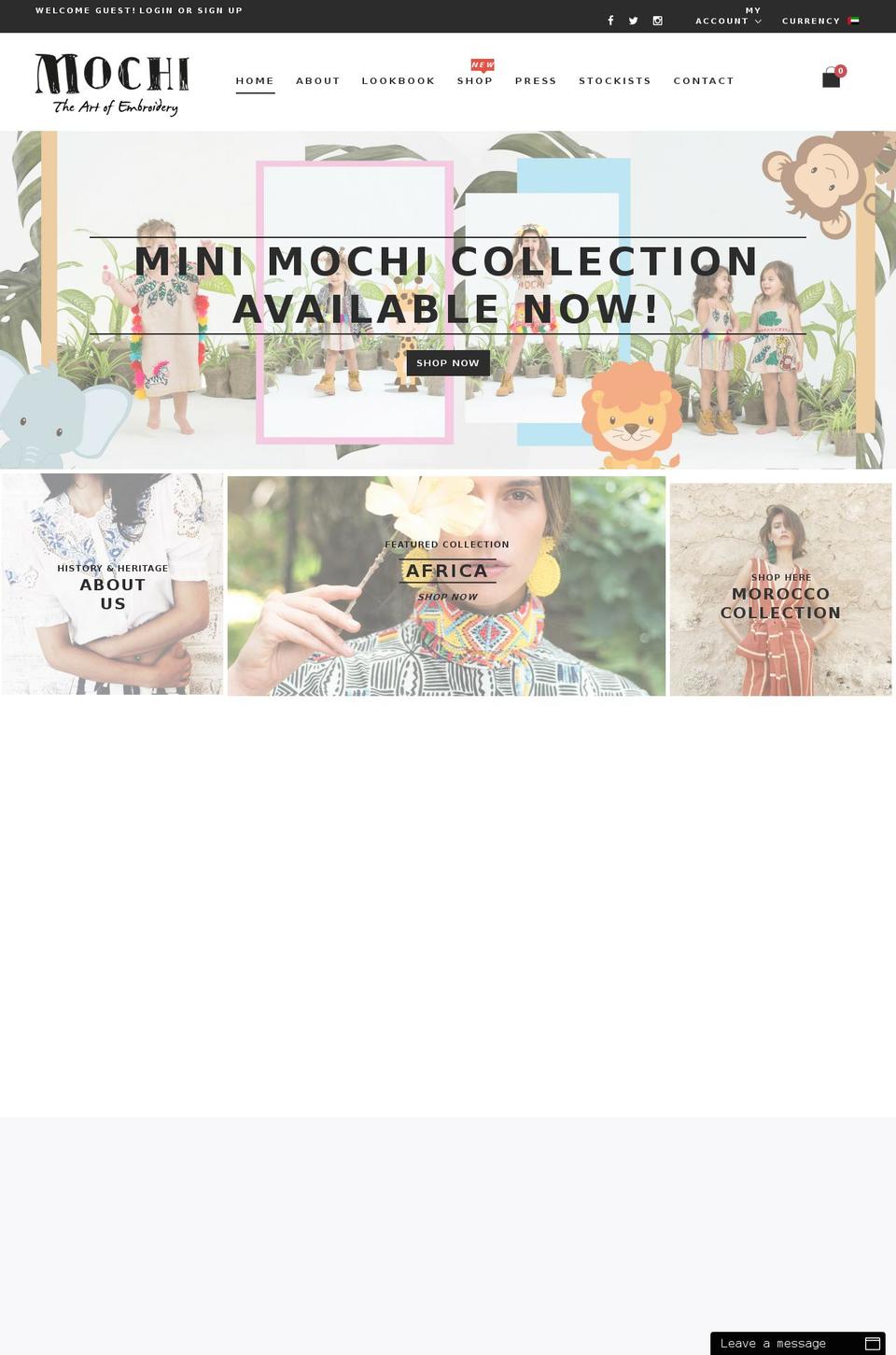 allthingsmochi.com shopify website screenshot