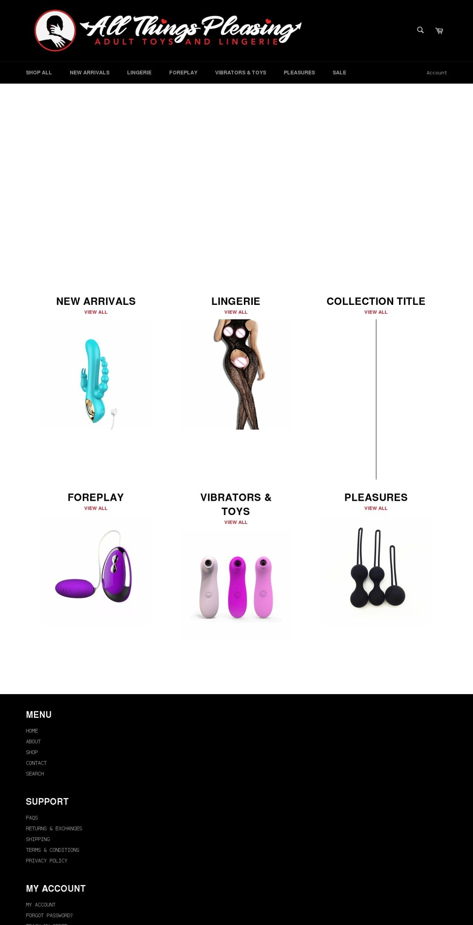 allthingspleasing.com shopify website screenshot