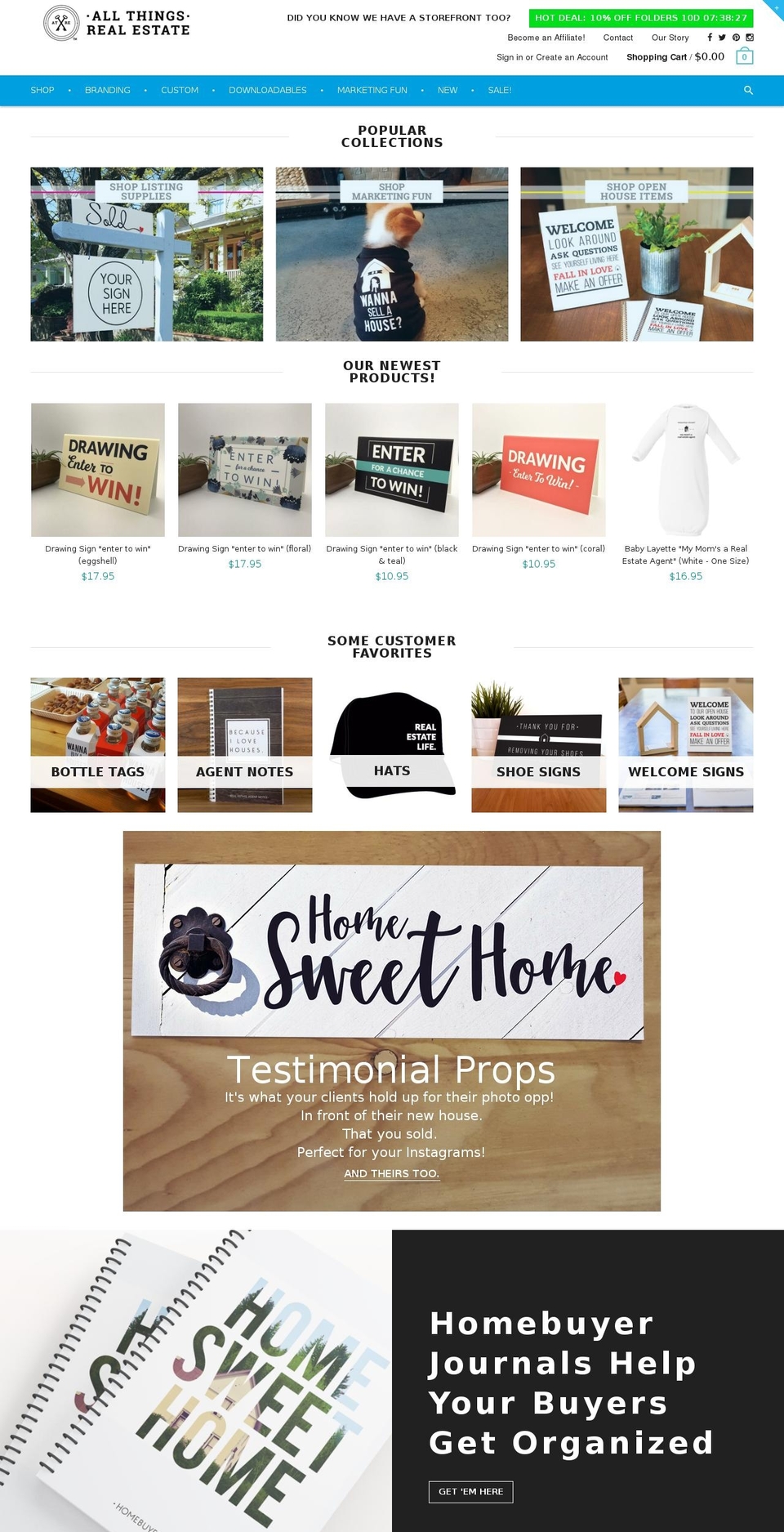 allthingsrealestatestore.com shopify website screenshot