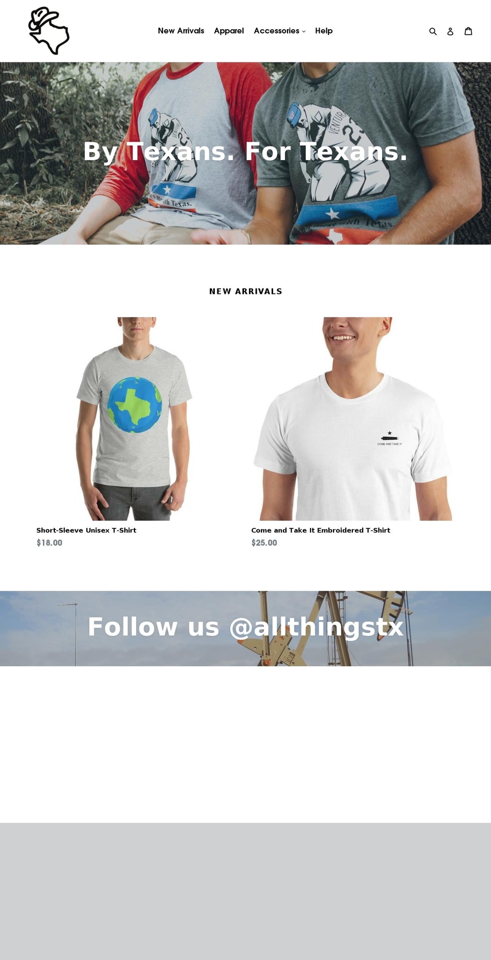 allthingstx.com — Shopify storefront screenshot