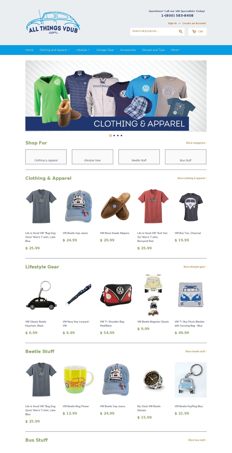 allthingsvdub.com shopify website screenshot