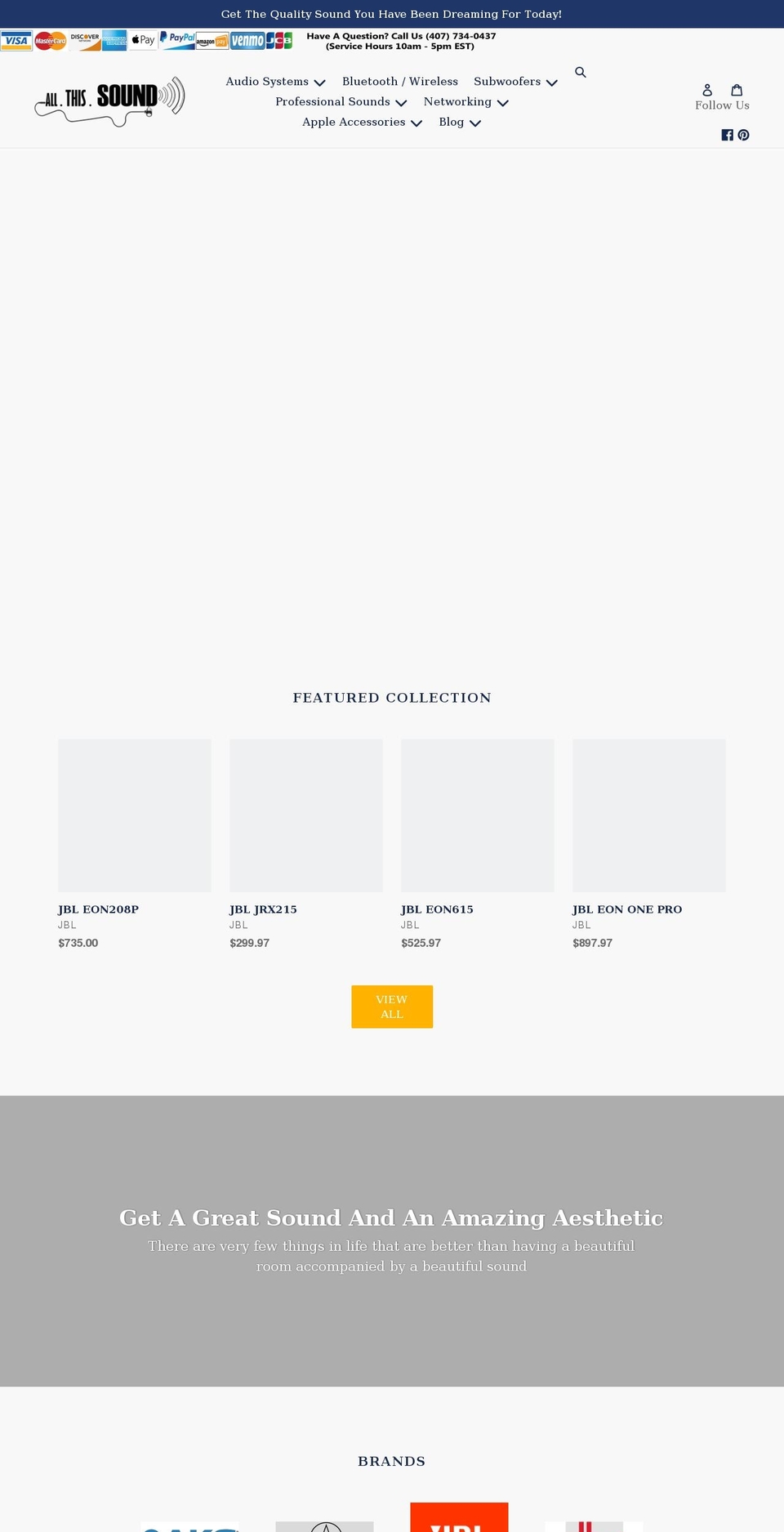 allthissound.com shopify website screenshot