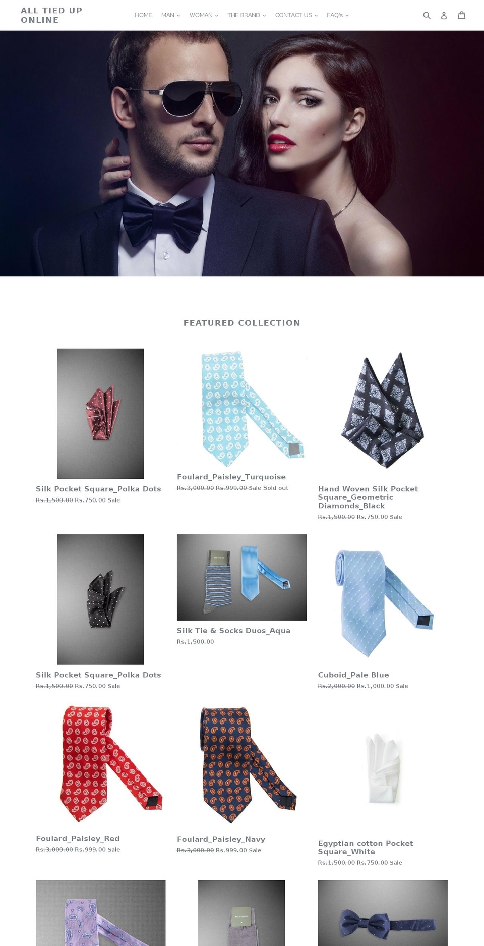 alltieduponline.com — Shopify storefront screenshot