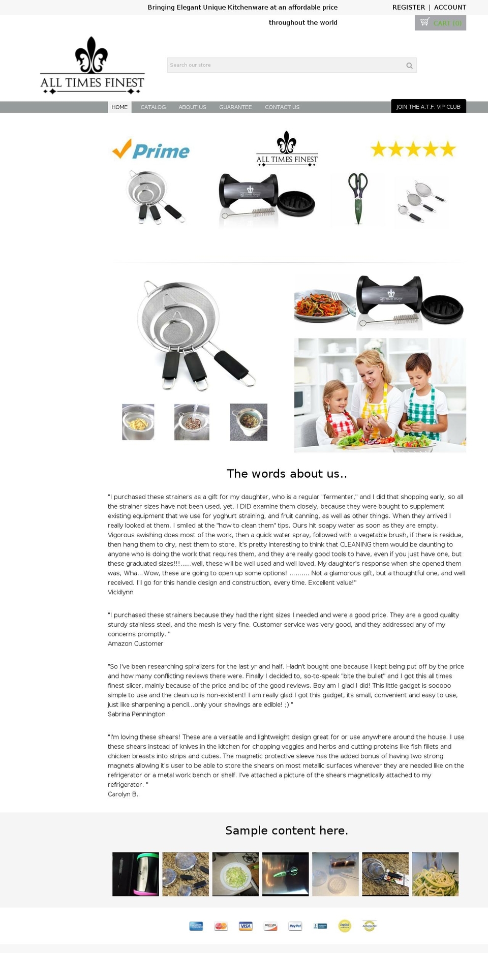 alltimesfinest.com — Shopify storefront screenshot