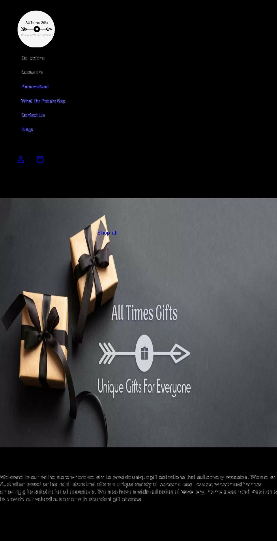 alltimesgifts.com.au shopify website screenshot