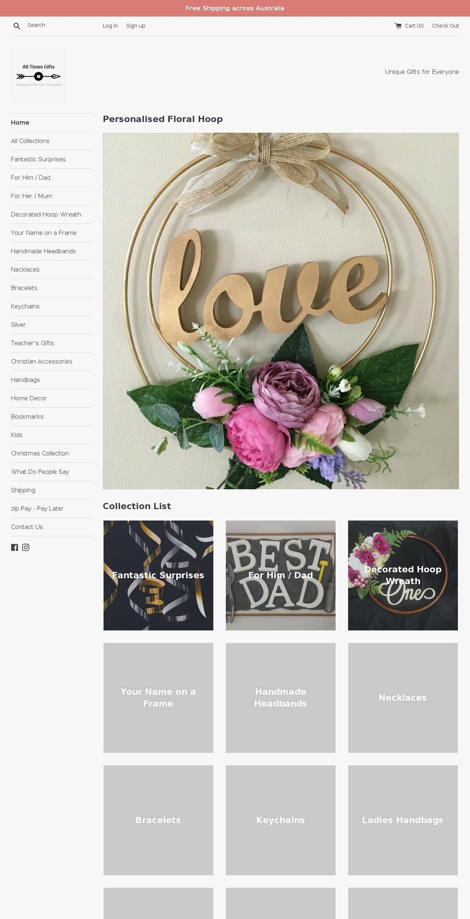 alltimesgifts.com — Shopify storefront screenshot