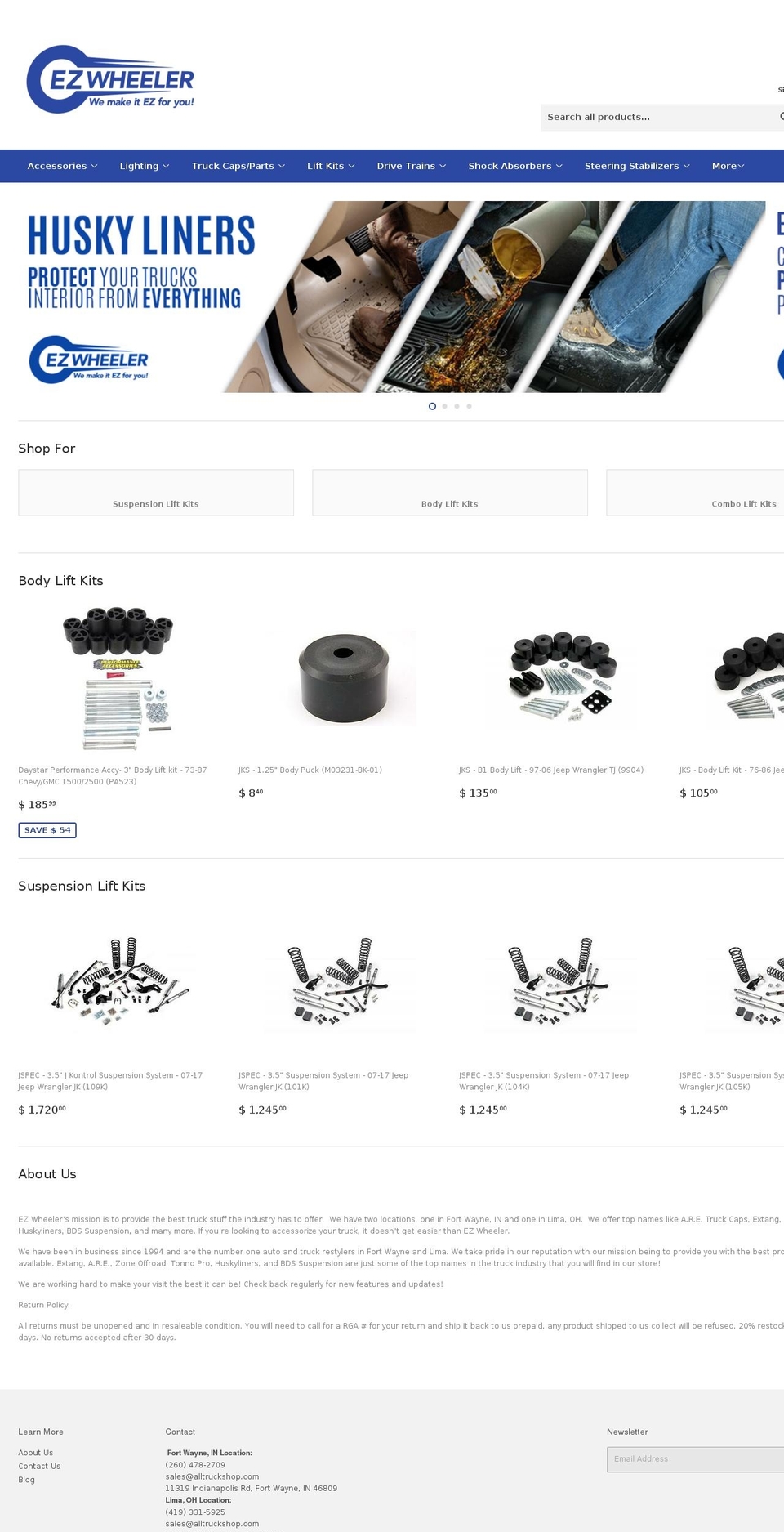 alltruckshop.com shopify website screenshot
