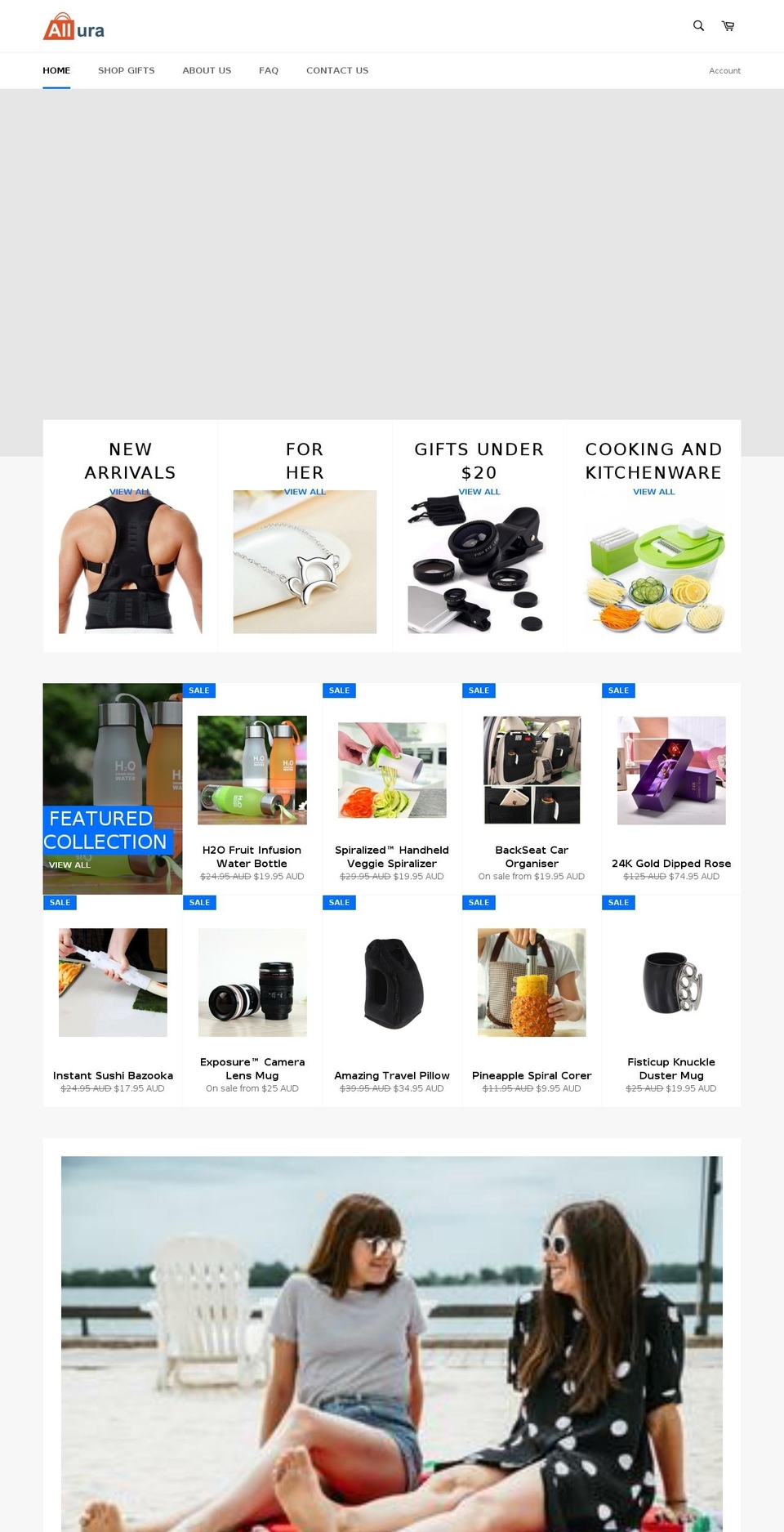 alluracollective.com shopify website screenshot