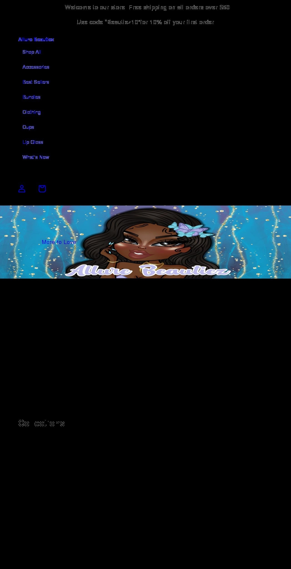 allure-beautiez.com shopify website screenshot