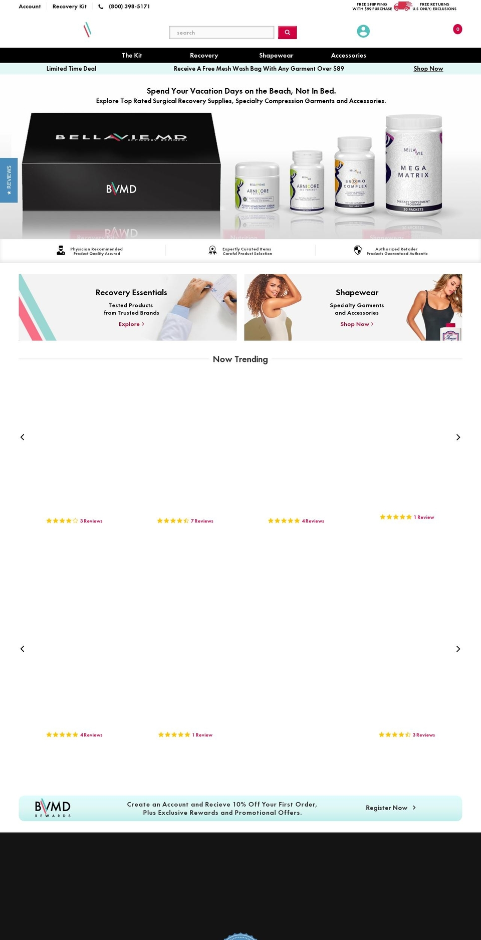 BVMD Live Shopify theme site example allure-clinic-estore.myshopify.com
