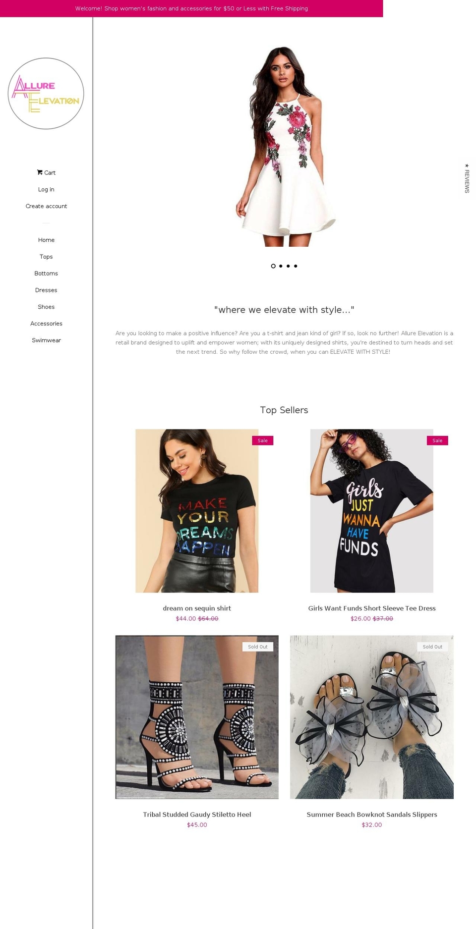 allure-elevation.com — Shopify storefront screenshot