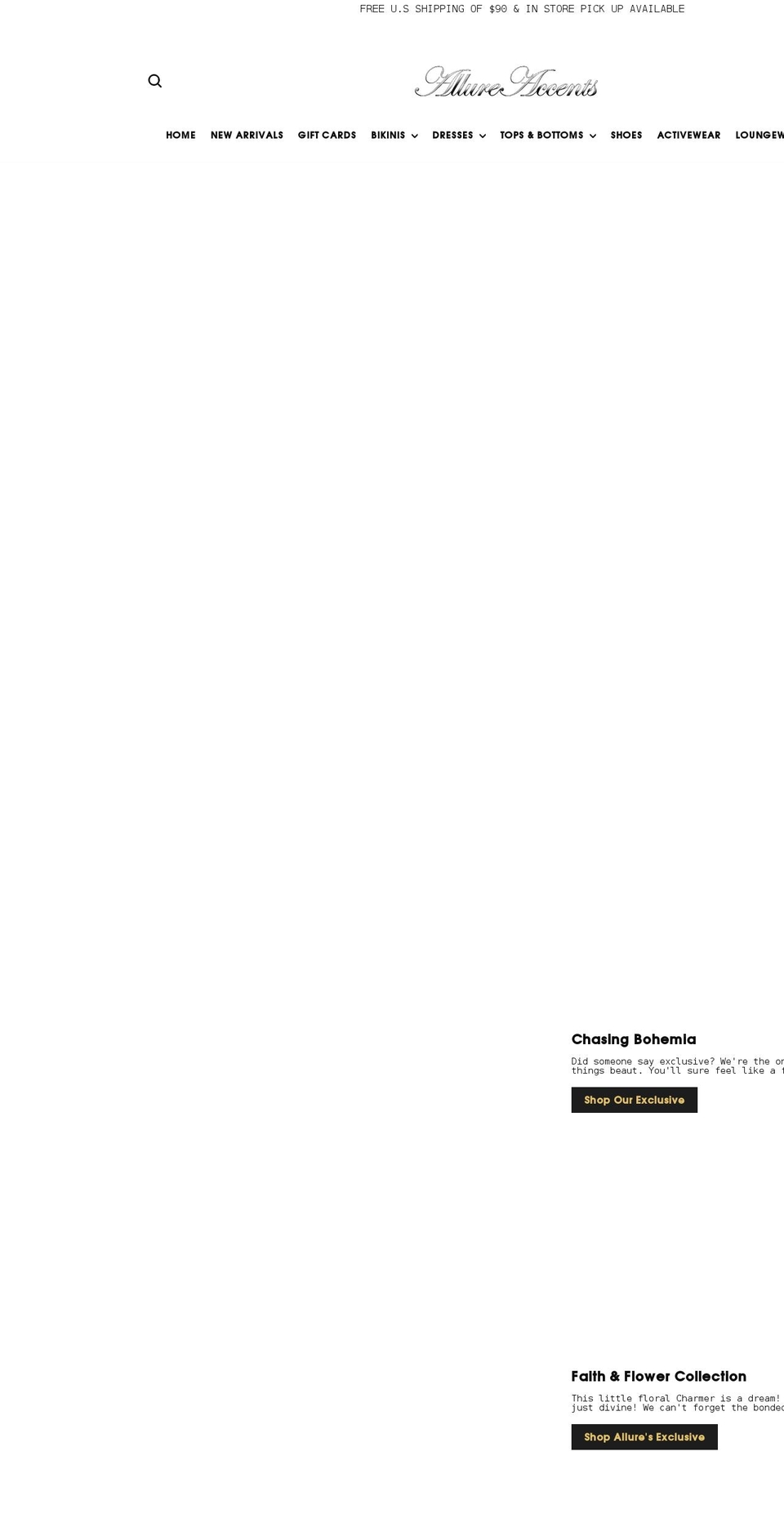 allureaccents.com shopify website screenshot