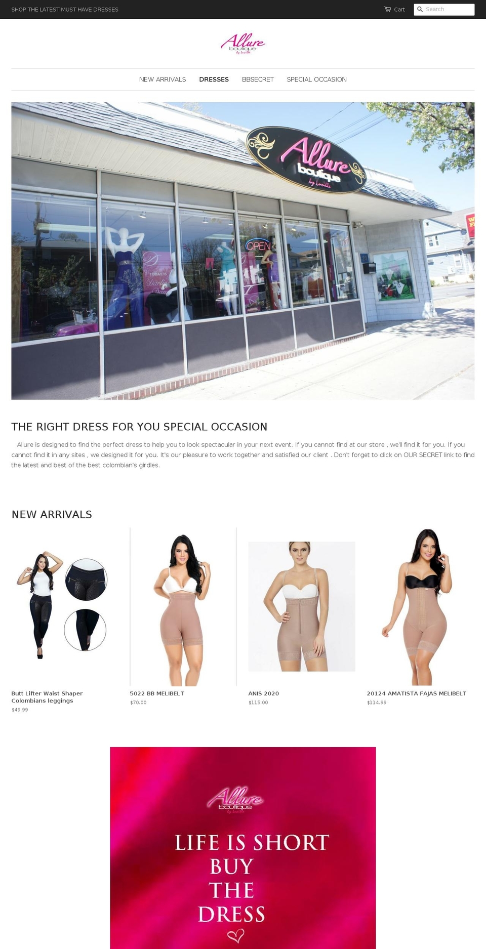 allurebylucille.com shopify website screenshot