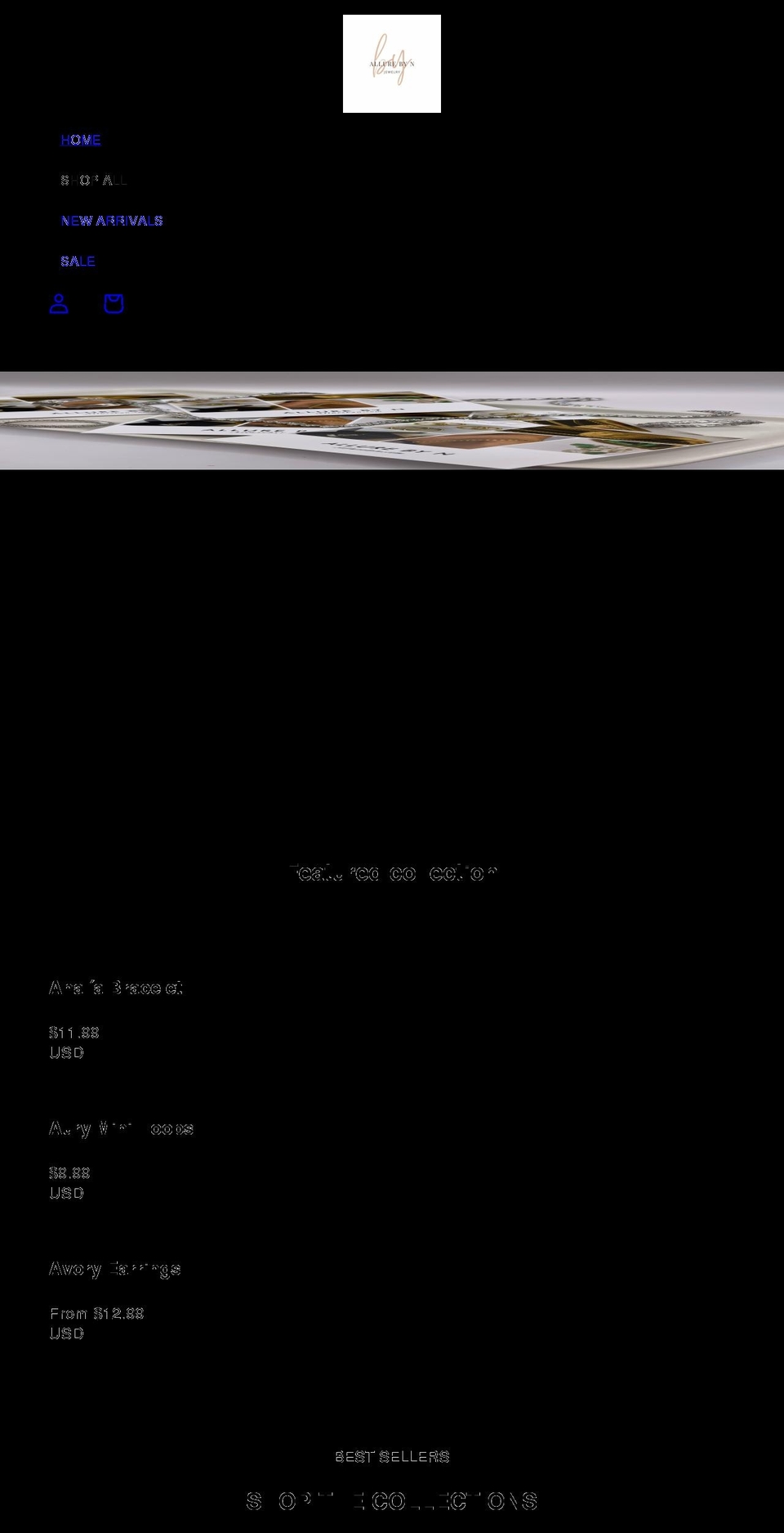 allurebyn.com shopify website screenshot