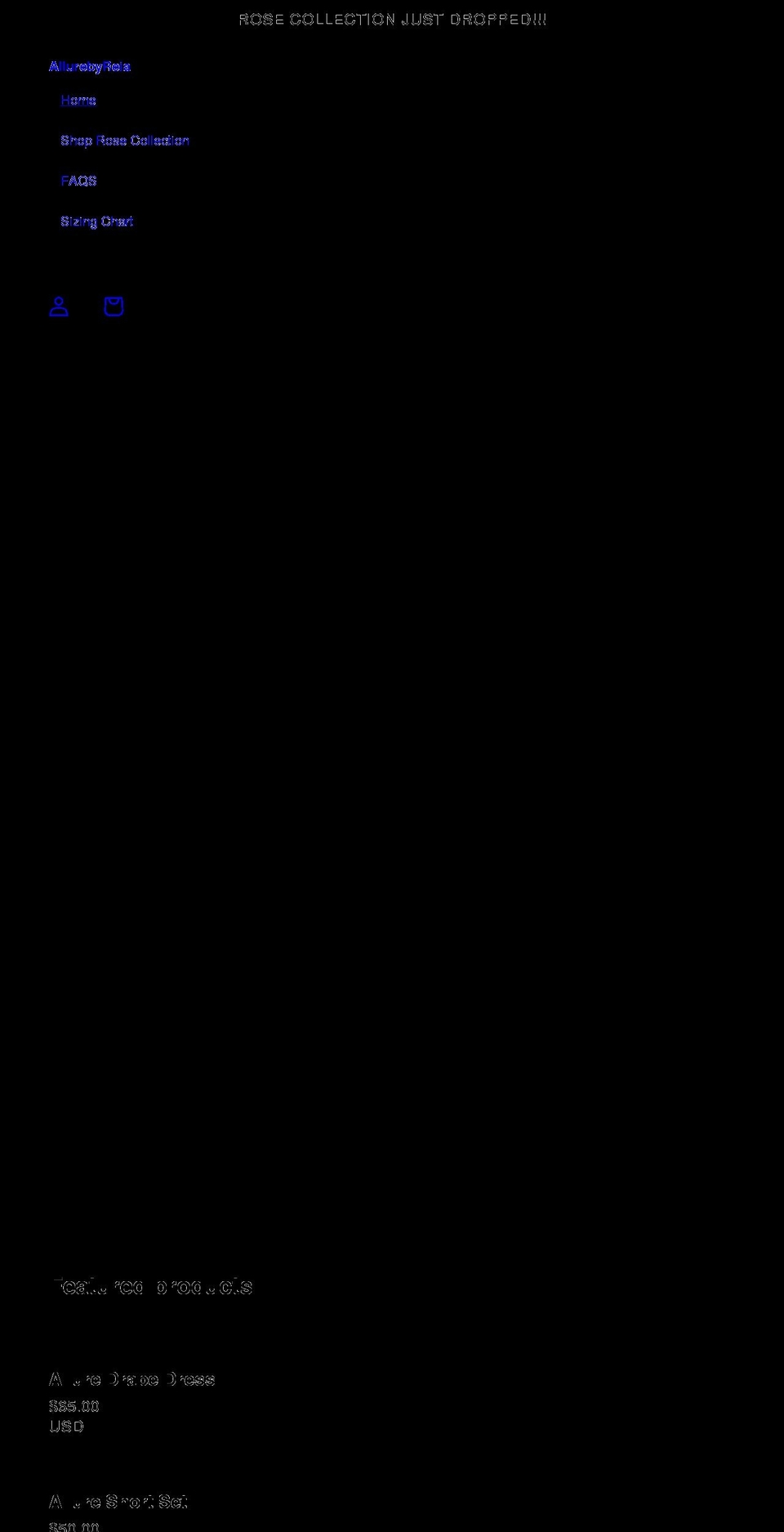 allurebyreia.com shopify website screenshot