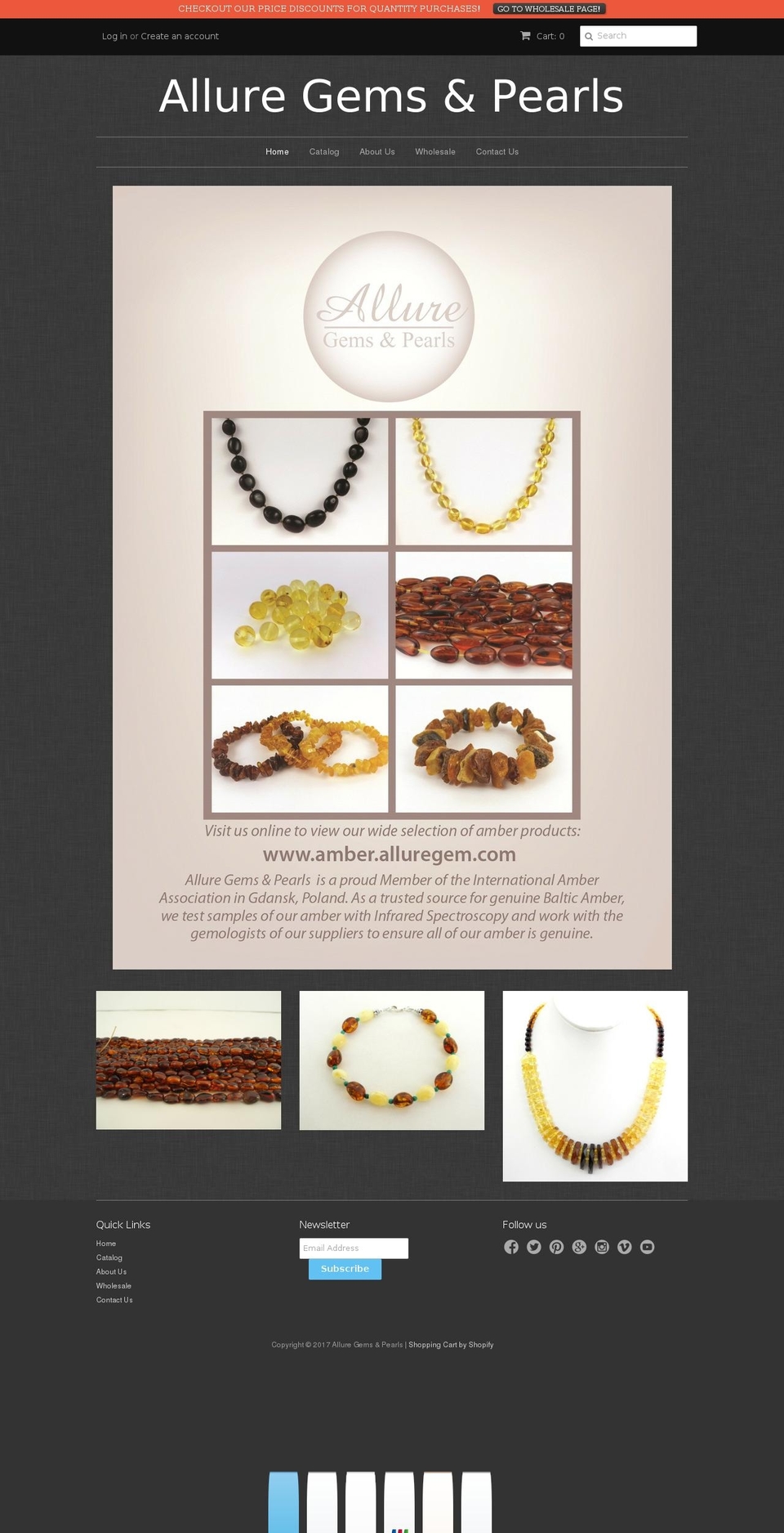 alluregem.com shopify website screenshot