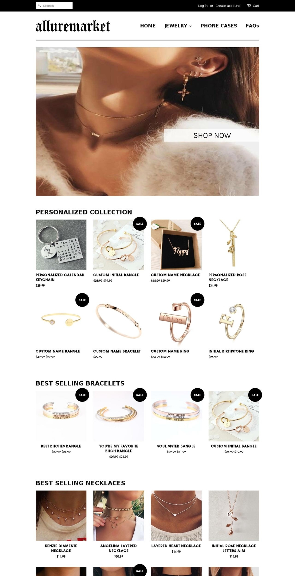 alluremarket.com shopify website screenshot