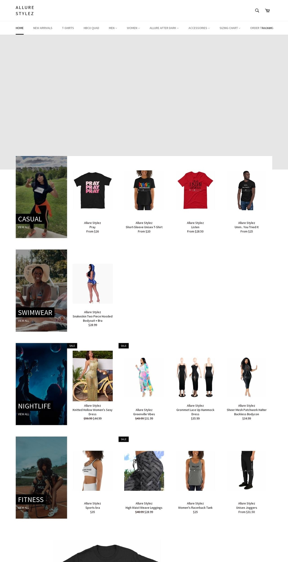 NEW Shopify theme site example allurestylez.com
