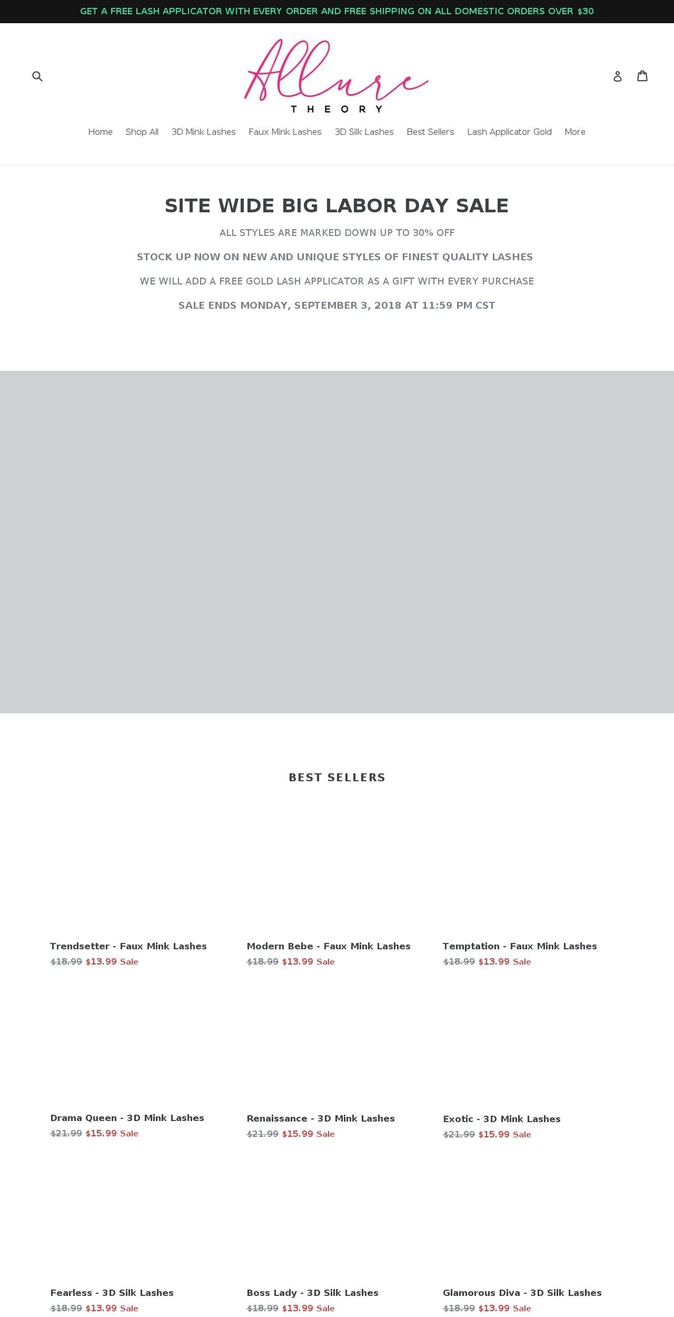 alluretheory.com — Shopify storefront screenshot