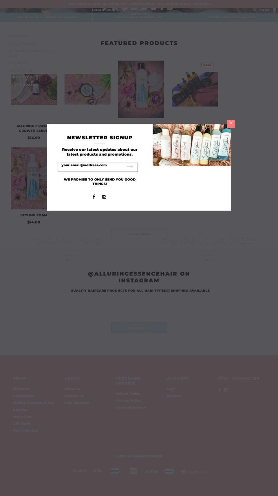 bagratica----sections-ready Shopify theme site example alluringessence.com