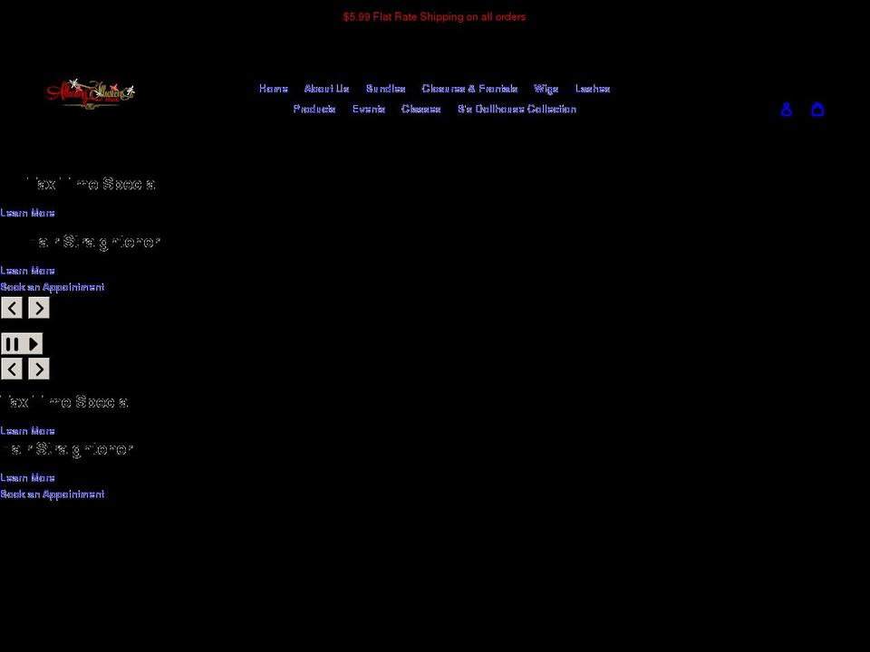 alluringillusionshair.com shopify website screenshot