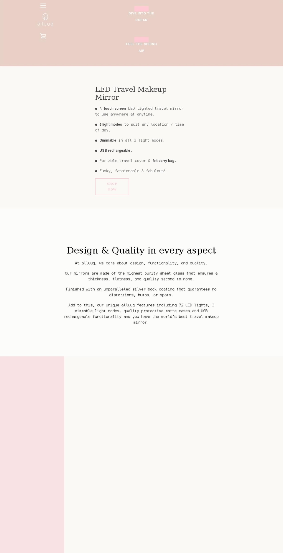 alluuq.com shopify website screenshot