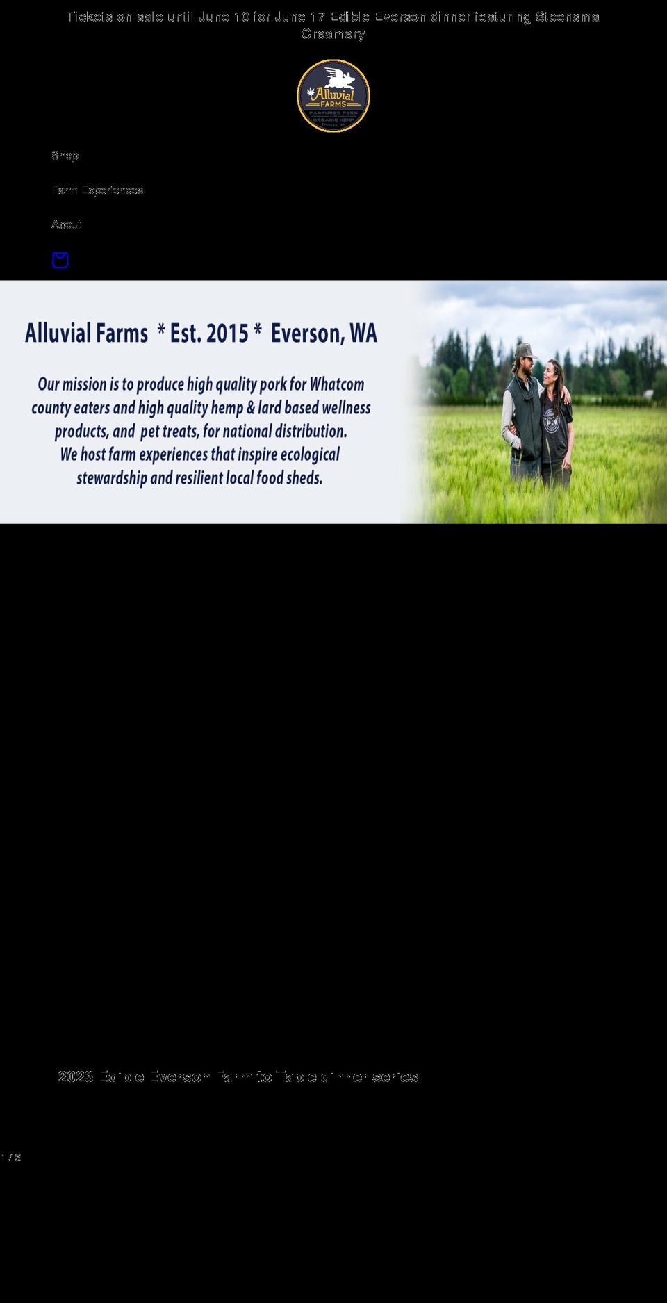 alluvialfarms.com shopify website screenshot