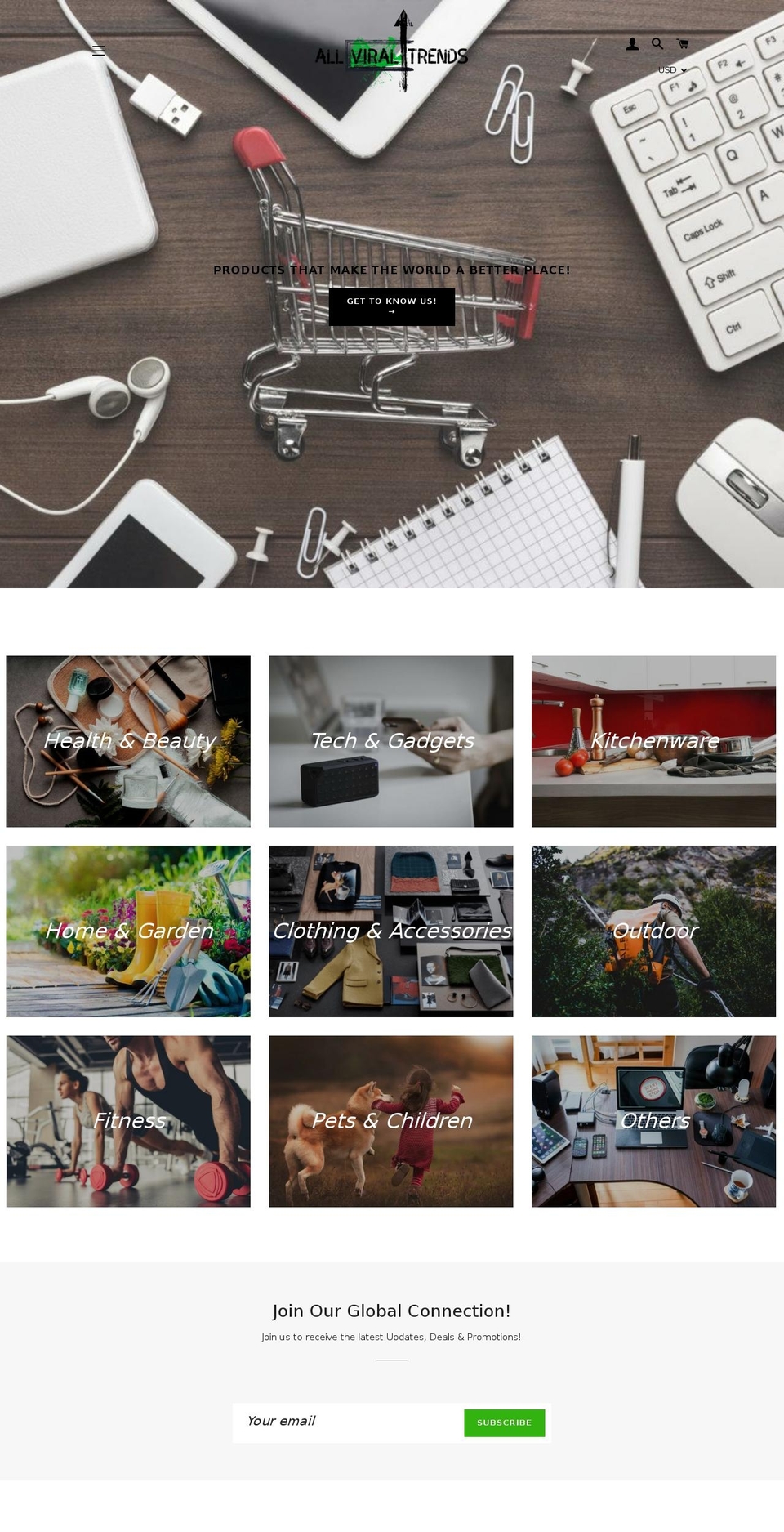 allviraltrends.com — Shopify storefront screenshot