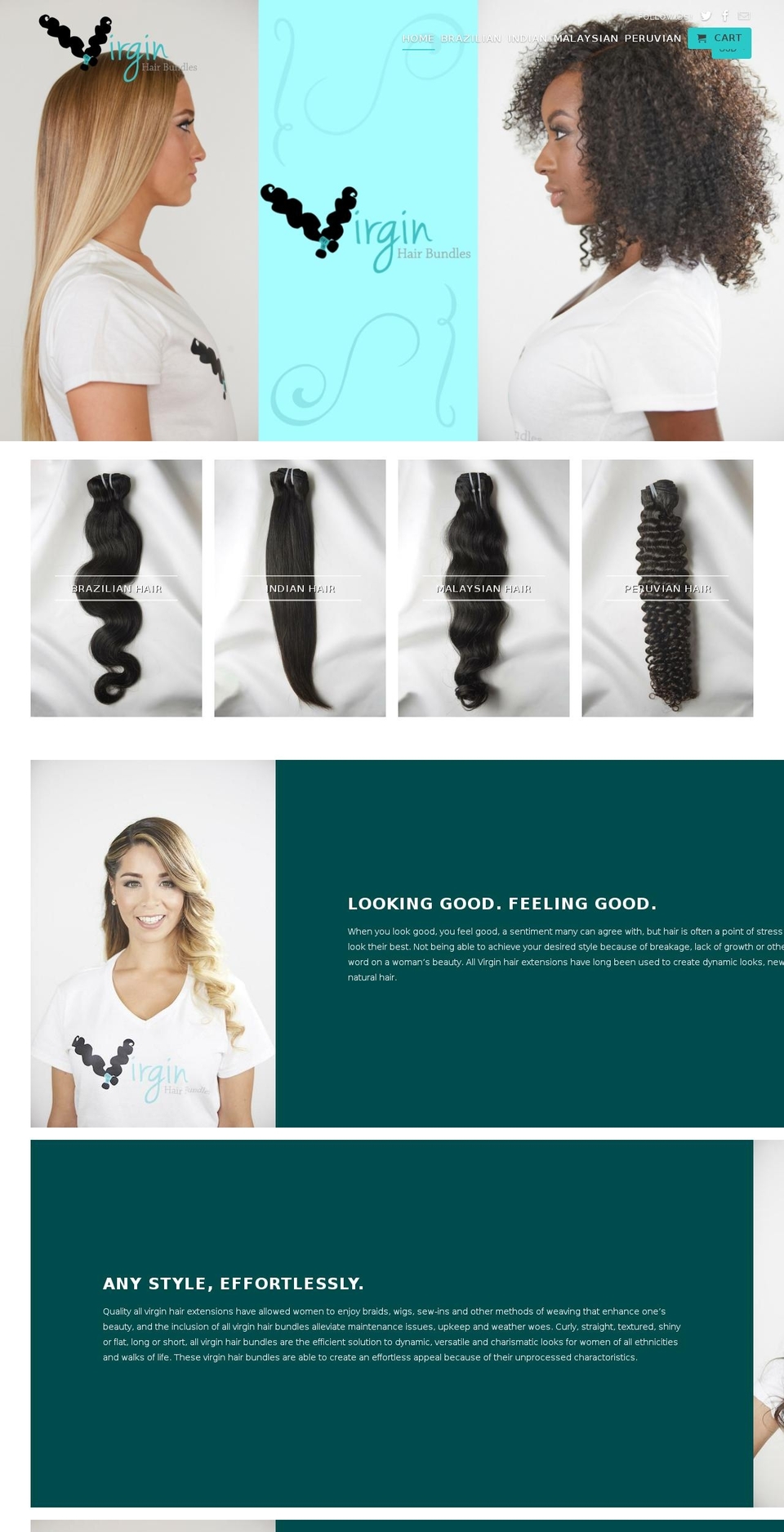 allvirginhairbundles.com shopify website screenshot